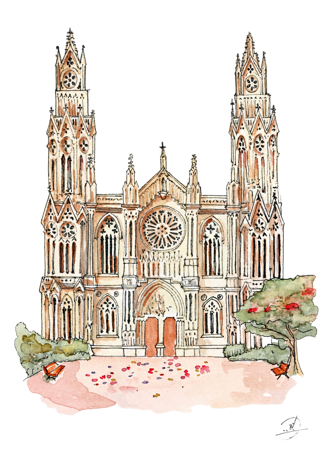 Ilustración de la Parroquia de San Juan Bautista de Arucas