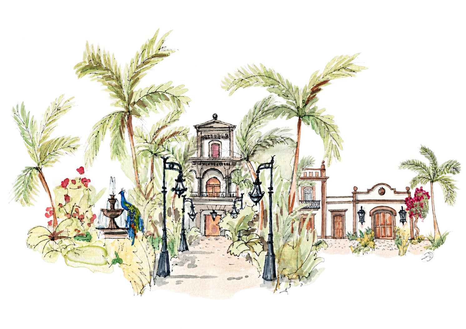 Ilustración de los Jardines de la Marquesa de Arucas